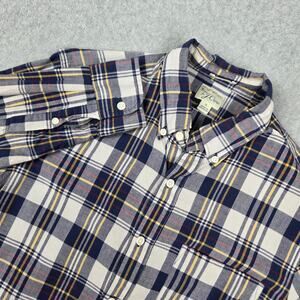 J.Crew Mens Small Indian Madras Plaid Slim-Fit Long Sleeve Button Up Shirt